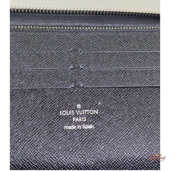 Authentic Louis Vuitton Damier Graphite Canvas Zippy Organizer Large Wallet - Picture 8 of 12
